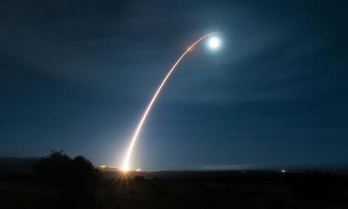unarmed Minuteman III intercontinental ballistic missile test launch from Vandenberg Air Force Base, Calif. (